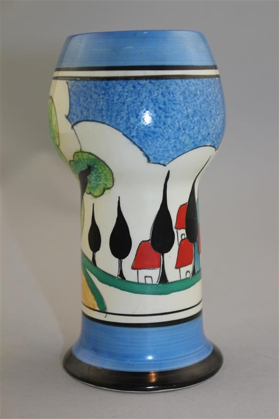 A rare Clarice Cliff May Avenue pattern shape 268 vase, c.1933, 15cm